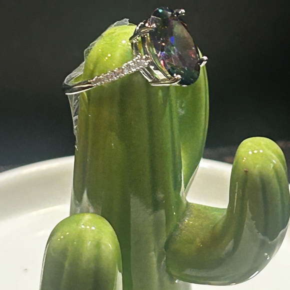 Oval Mystic Topaz Ring - Picture 5 of 7
